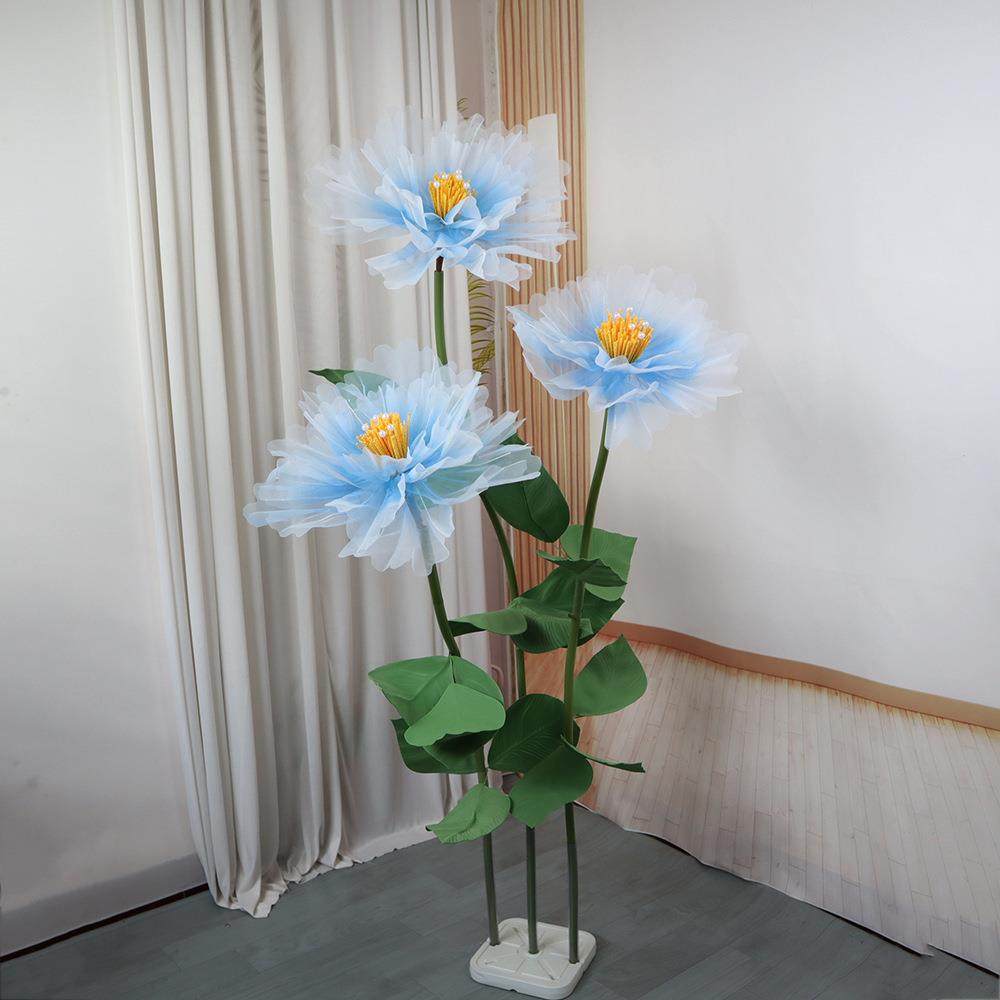 仿真花套装拍摄道具婚庆活动装饰丝网纱花派对聚会布置现货