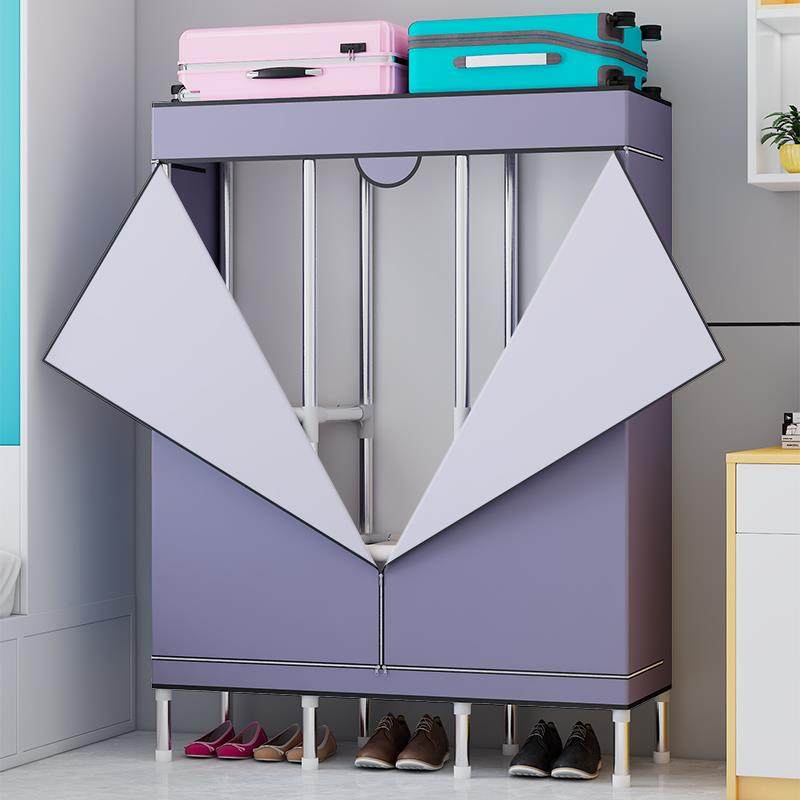 9W布衣柜拉链款全封闭卧室家用加厚布艺防尘加粗宿舍小户型简易组