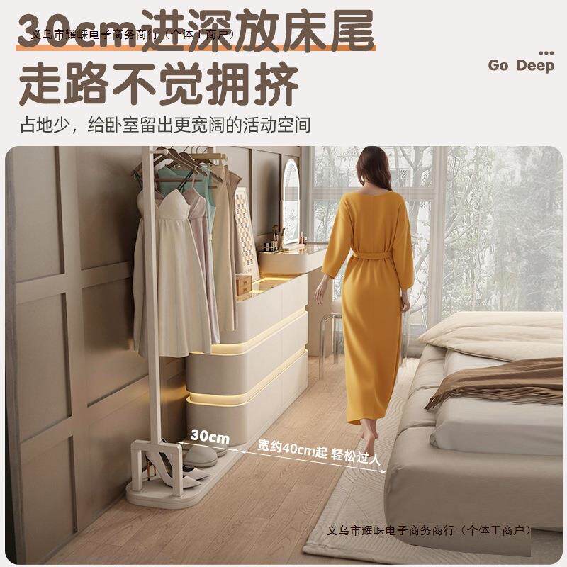 放挂衣架小户型衣帽架衣服伸缩邮化妆台一体梳包床尾翻盖斗柜包邮