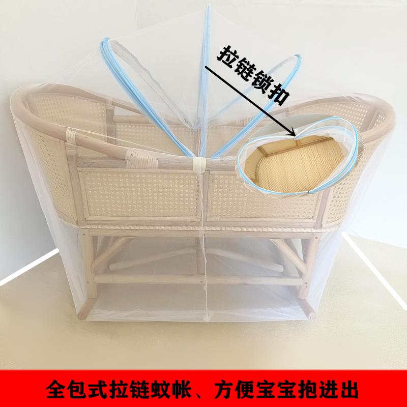 竹藤编婴儿床木摇7篮床老式窝摇哄宝宝摇床实睡老款传统睡篮