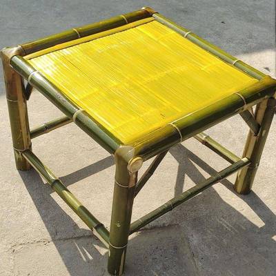 竹桌桌茶套装组合手工竹桌椅户外庭院桌茶几竹VFC子椅老式竹桌竹