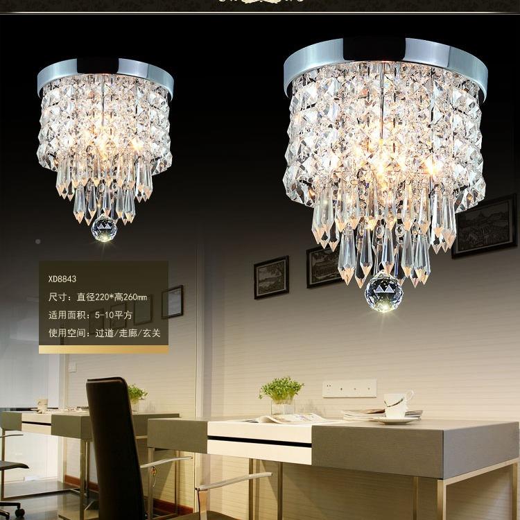 led水过明道灯灯吸晶顶59675灯圆形玄关装走廊灯