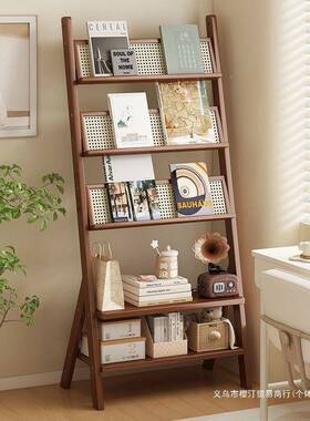 ht2K4E3z家用大容落量书架实木置物架地书柜子客厅靠墙架复卧室展
