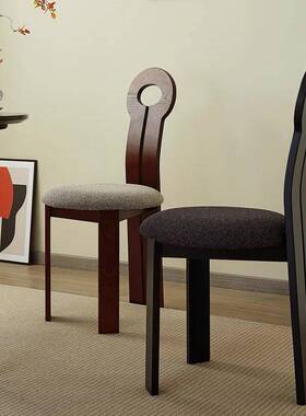 实木餐椅设靠计师网红钥椅家匙现代简约背椅子法式卧用SW26室化妆