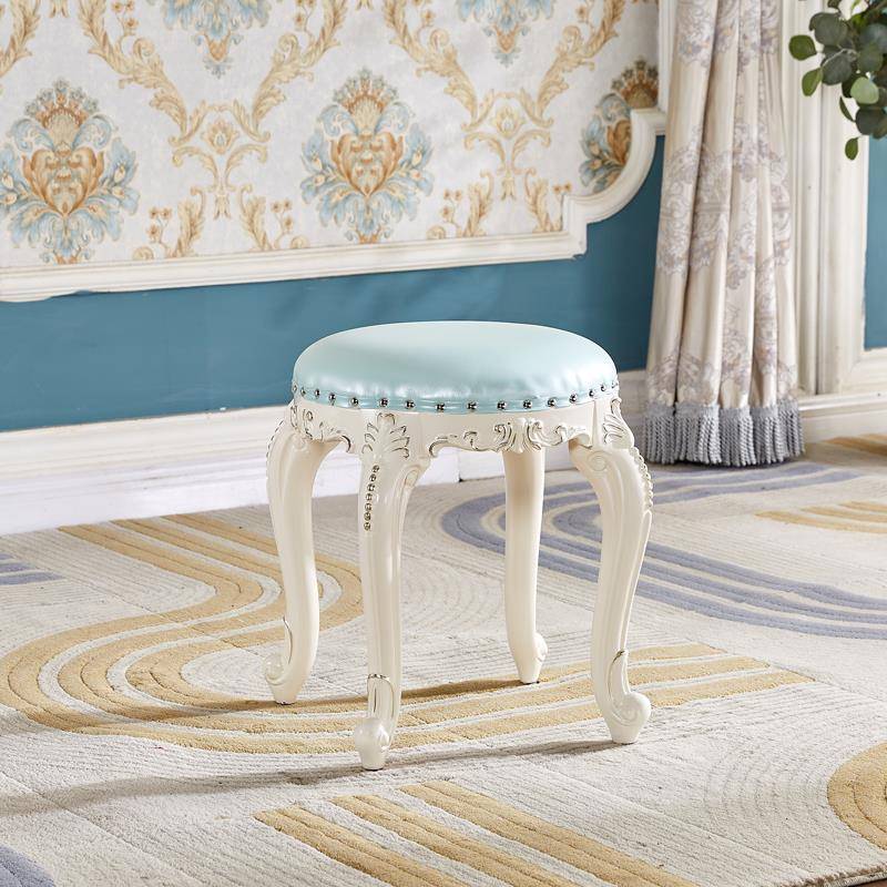 5欧式实木化妆N凳成人约凳子美约甲椅子IBC梳妆台简凳子布简艺梳