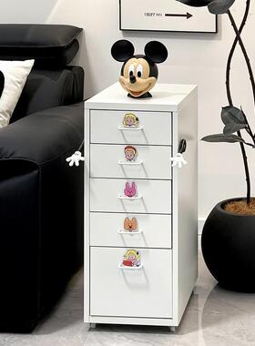 铁艺办公储桌下置车物架可移动推抽式铁皮收纳柜落EZF地文件物柜