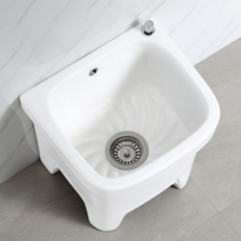 拖把池家用台池卫生间洗拖一体式可移动小号阳陶瓷拖把布池2D-36B