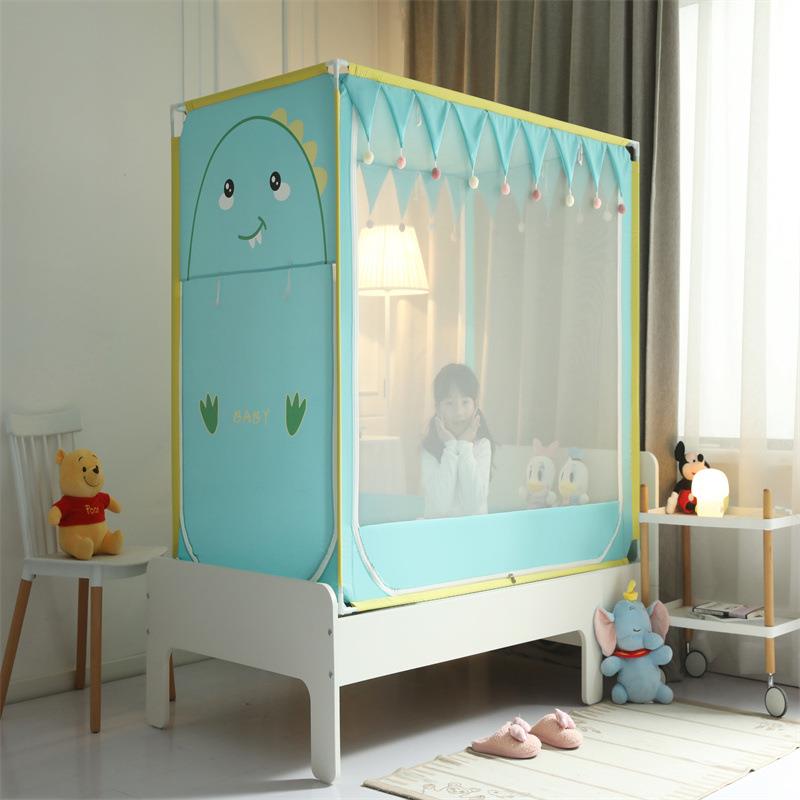 卡通坐式c儿童防摔拉链蚊帐小床NUR婴儿宝宝床55cm60cm70cm87m90c
