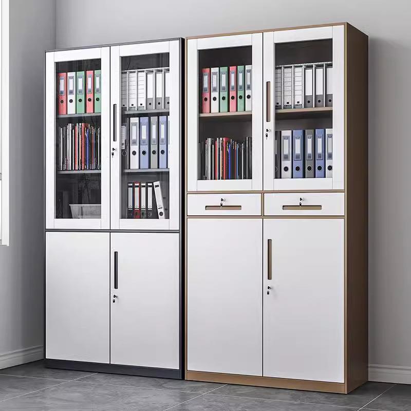 办拆装套色文件柜公室料柜皮带锁凭资证柜档案柜办公柜铁矮GZY-32