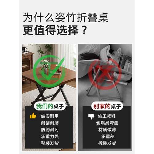 可折叠桌便携式夜市摆NMS摊四方餐家用桌户型出租小房饭桌宿舍写