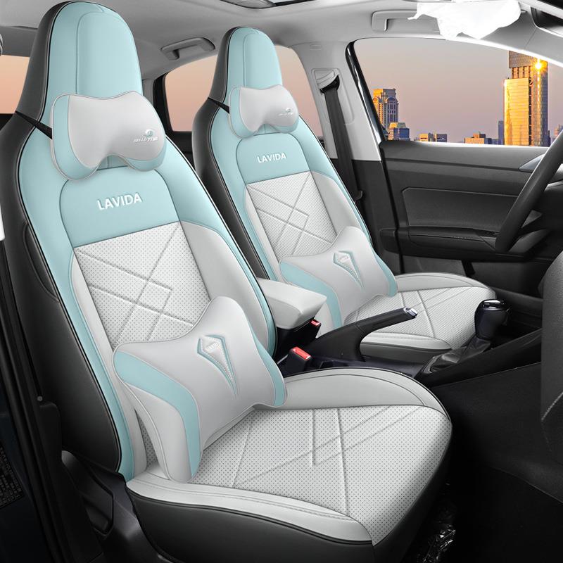 大众朗逸新锐X椅R用汽934车座套季通四用全包围坐专垫透气皮革座