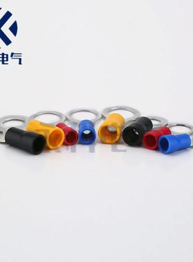 圆形O型冷压端1子RV1.25--0圆形预绝缘接线端子铜鼻子RV112710