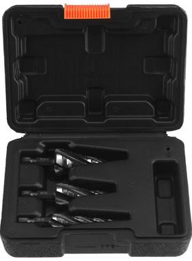 旋高速钢英制3PC宝钻四塔刃黑白螺槽六角柄阶NVH梯钻HSS硬高钻头