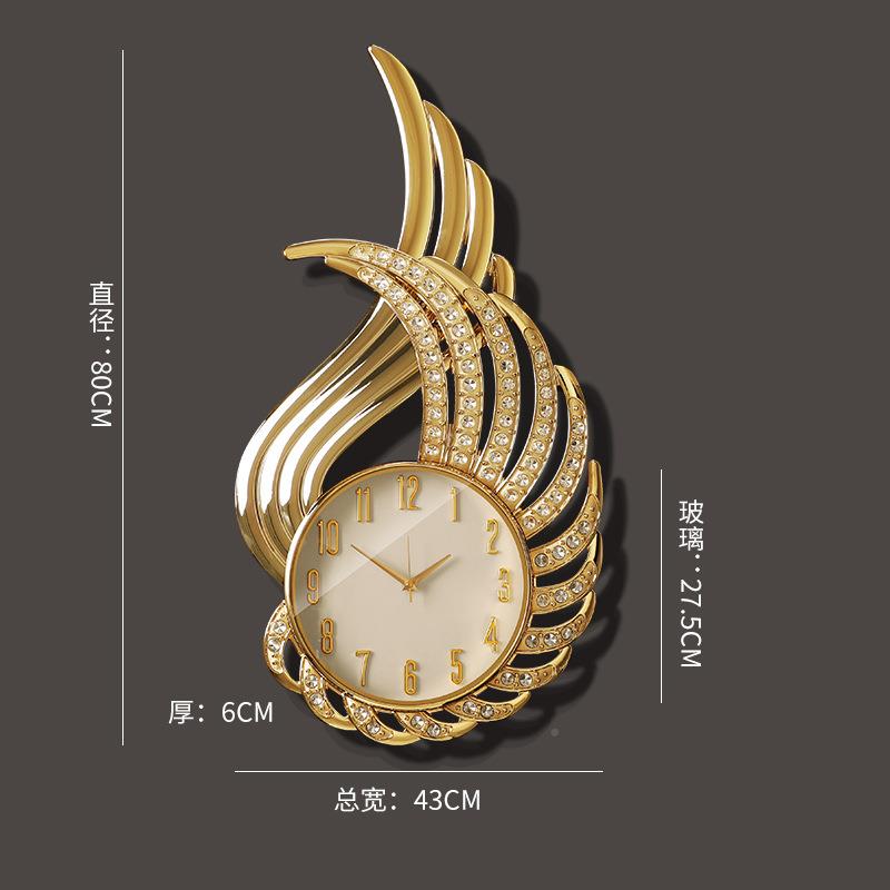 别现代轻奢装饰关挂钟客40987厅时尚表墙家用玄壁钟挂墅大气静音