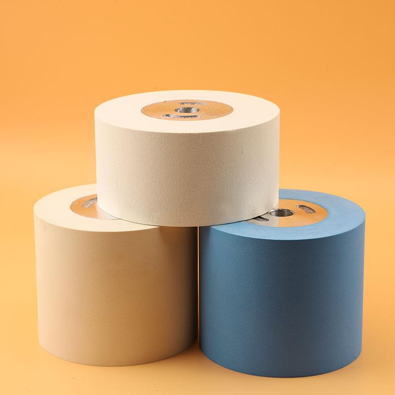 乳胶海棉轮筒海绵砂布套轮滚ZDF筒滚木砂筒砂带海棉器抛光轮