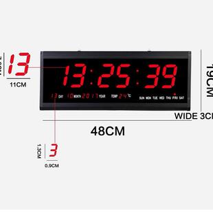 创夜钟时时尚意LE4819英D电子光钟客厅卧室数码钟办公室静音夜光