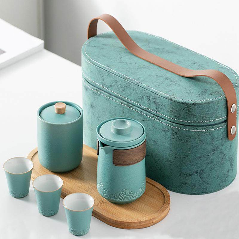 旅行茶具家用日式陶瓷一壶三杯便携包快客杯刻字茶盘小套功夫套装,农用物资,其他肥料,淘宝优惠券,粉丝福利购,淘宝优惠卷