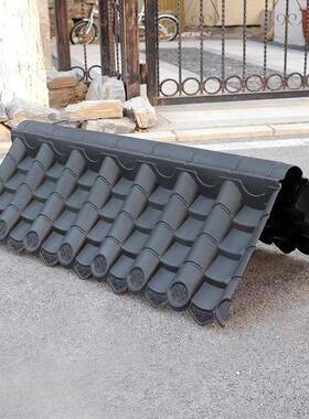 ll50墙特大号中式仿古40双面一体塑料树脂PVC围墙压顶墙头瓦墙帽