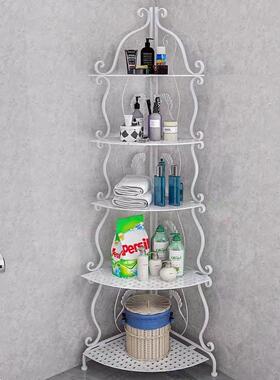 架子客厅墙角黑色角落三角架浴室卫生间架置物架落地转角厨房铁艺