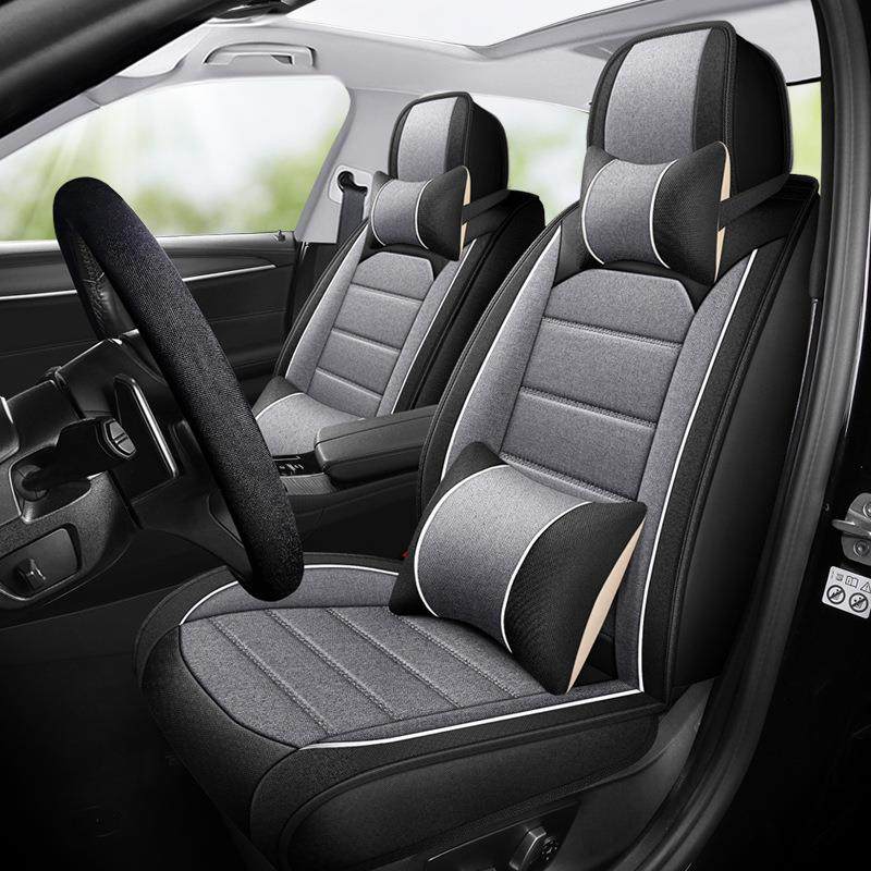 汽车坐垫简约亚麻四季通用座椅套五座小车全包围座垫包边防滑,纺织面料/辅料/配套,纺织机械配件,淘宝优惠券,粉丝福利购,淘宝优惠卷
