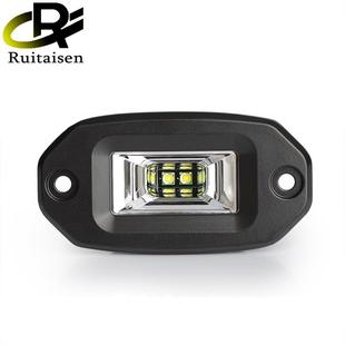 汽车灯20W带耳朵LED工作灯嵌入式 4X4越野车保险杠卡车货车边灯