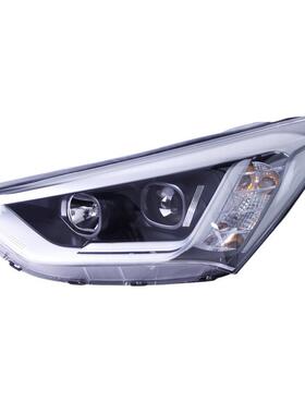 适用于适用于现代13新胜达IX45大灯总成改装LED日行灯双光透镜氙