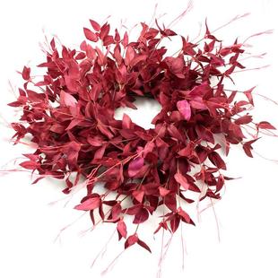 仿真花环门环门饰美式装花柳叶花环挂件装饰门环草环