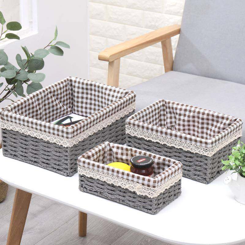 家居草柳编织布艺收纳筐家用日式方形无盖收纳箱客厅卧室收纳盒,节庆用品/礼品,新娘配件,淘宝优惠券,粉丝福利购,淘宝优惠卷