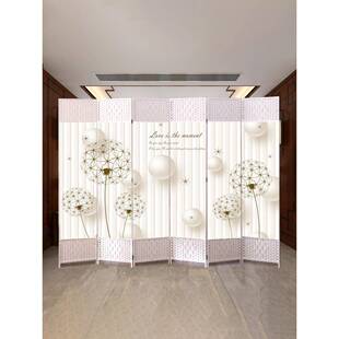 批屏风隔断简约现代可折叠移动客厅卧室办公室进门玄关帘遮挡墙家