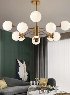 北欧魔豆分子吊灯简约多头玻璃吊灯可调色卧室餐厅客厅led吊灯