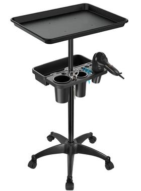 多用途新款美发双层托盘理发店发廊工具车可移动调节简约推车