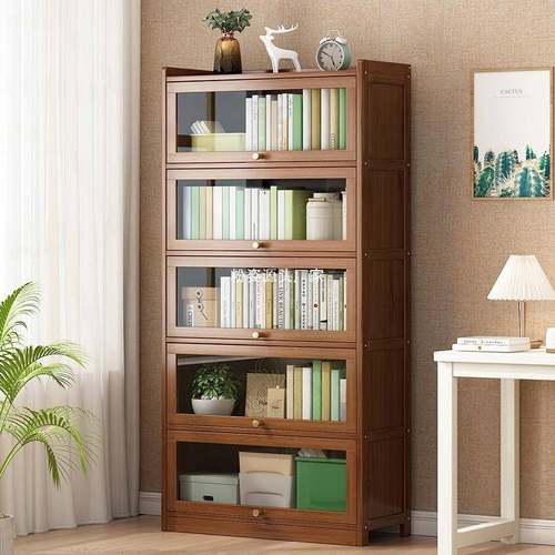 书架收纳落地简易学生书柜家用多层桌面客厅非实木置物架储物架子