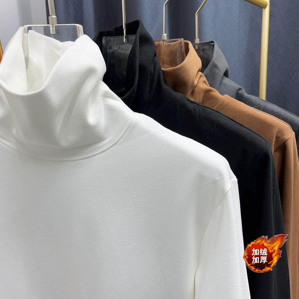 加绒加厚高领长袖T恤男士双面绒秋冬J内搭保暖发热德绒纯色打底衫,男装,T恤,淘宝优惠券,粉丝福利购,淘宝优惠卷