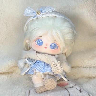 雪玉兔兔 20cm棉花娃娃娃衣 无属性棉花换装衣服冬季新款可爱女装