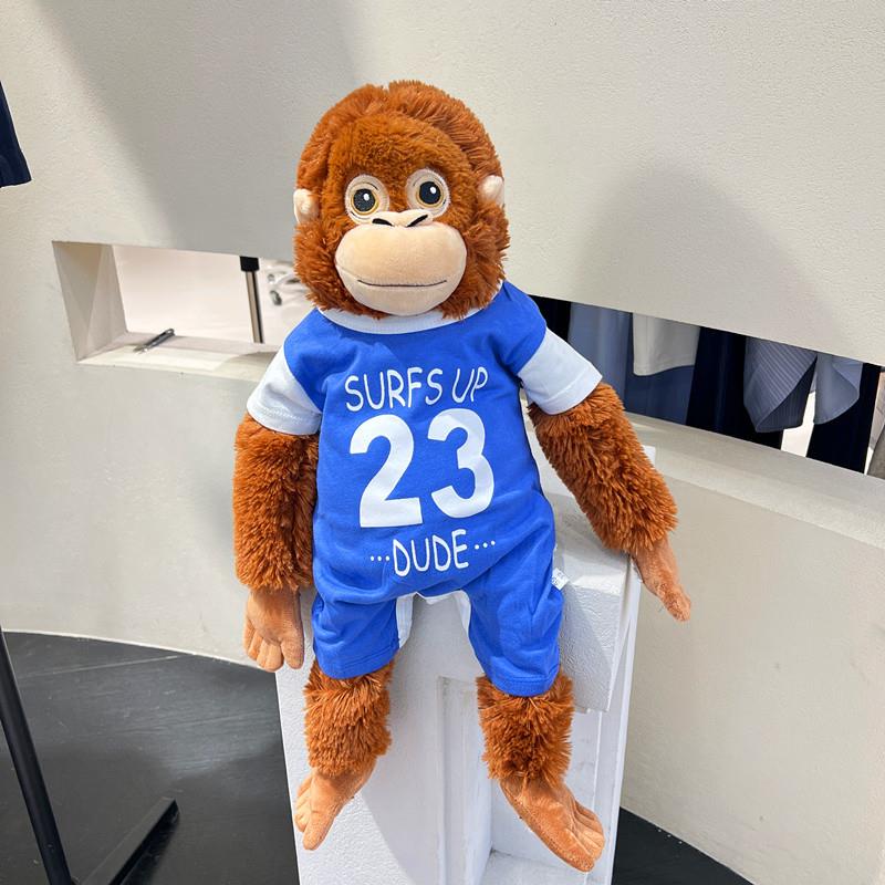 网红大猩猩衣服连体衣长臂猴子衣服娃衣着替毛绒玩具布娃娃着替