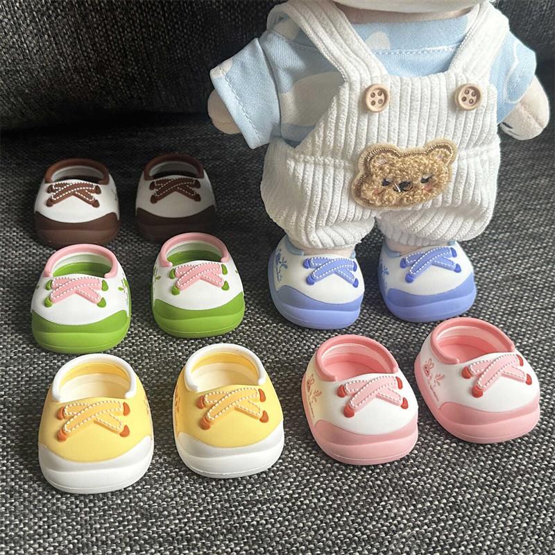 娃娃鞋20cm棉花娃娃休闲鞋子玩偶公仔可站立软胶板鞋拍照道具配饰