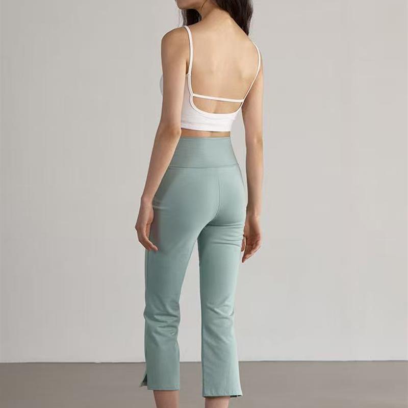 韩国新款瑜伽裤女高腰提臀紧身小个子8分裤跑步运动外穿健身服