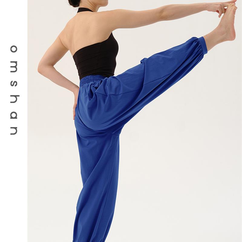 Omshan基本款休闲松松垮垮的绑带裤