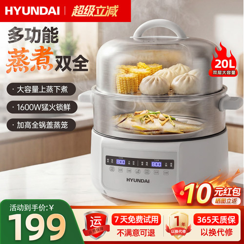 HYUNDAI不锈钢大容量电蒸桑拿锅