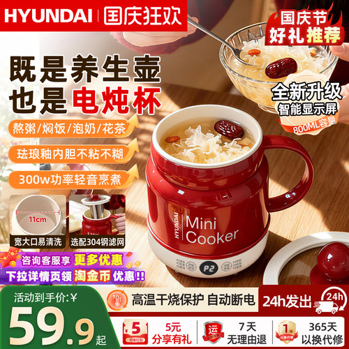 HYUNDAI电炖杯办公室迷你养生杯