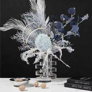 现代简约轻奢花瓶摆件卧板室样间SGZ家书插花器艺术摆设居软装房