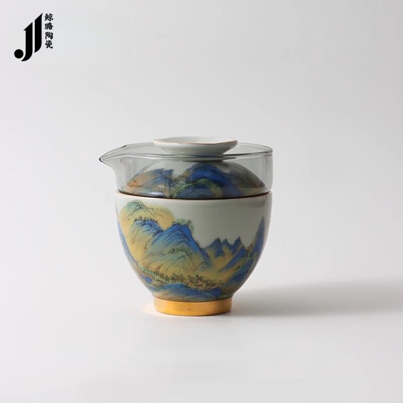 成艺千里江山便携旅行茶具套装
