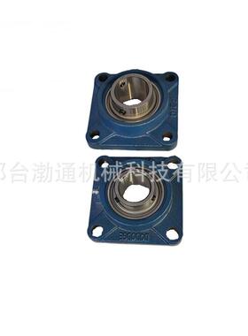 批正QUX方形圈带顶UCF21元0-2丝9四螺栓法兰式轴承单高转速内低噪