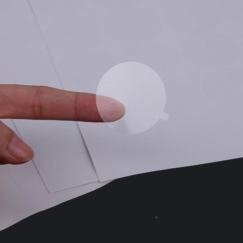 圆点不干胶带移耳易间隔包装OES盒封撕口胶圆撕形可带手位透明封