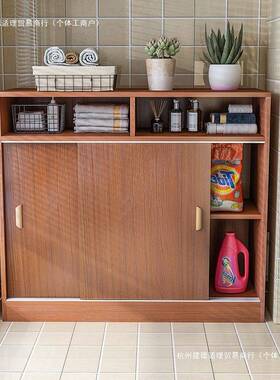 移门阳柜防飘窗柜台储物柜地柜推拉门柜收UTY晒纳矮置物柜餐边柜