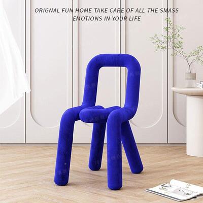 异形椅艺术化妆椅椅卧室梳SRR凳子管设计感女弯生梳妆台妆子网红