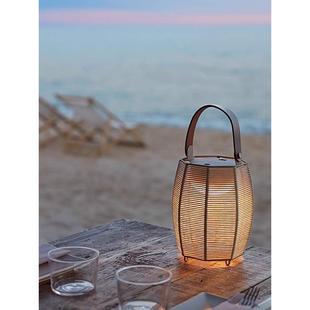 户外灯草防水庭院手提灯坪灯露营420灯花外别墅室太阳能手园工编