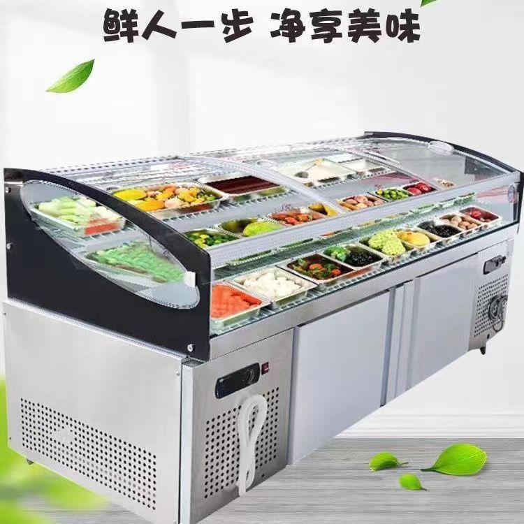 保梯鲜展示柜商用柜冷冻冷藏阶式冰台烧鲜烤凉菜冷无品牌/鲜生肉