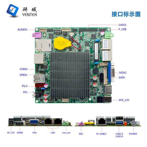 域工控N29工控板J1900迷你I主TX工业一体机UC电脑双网研2串87765N