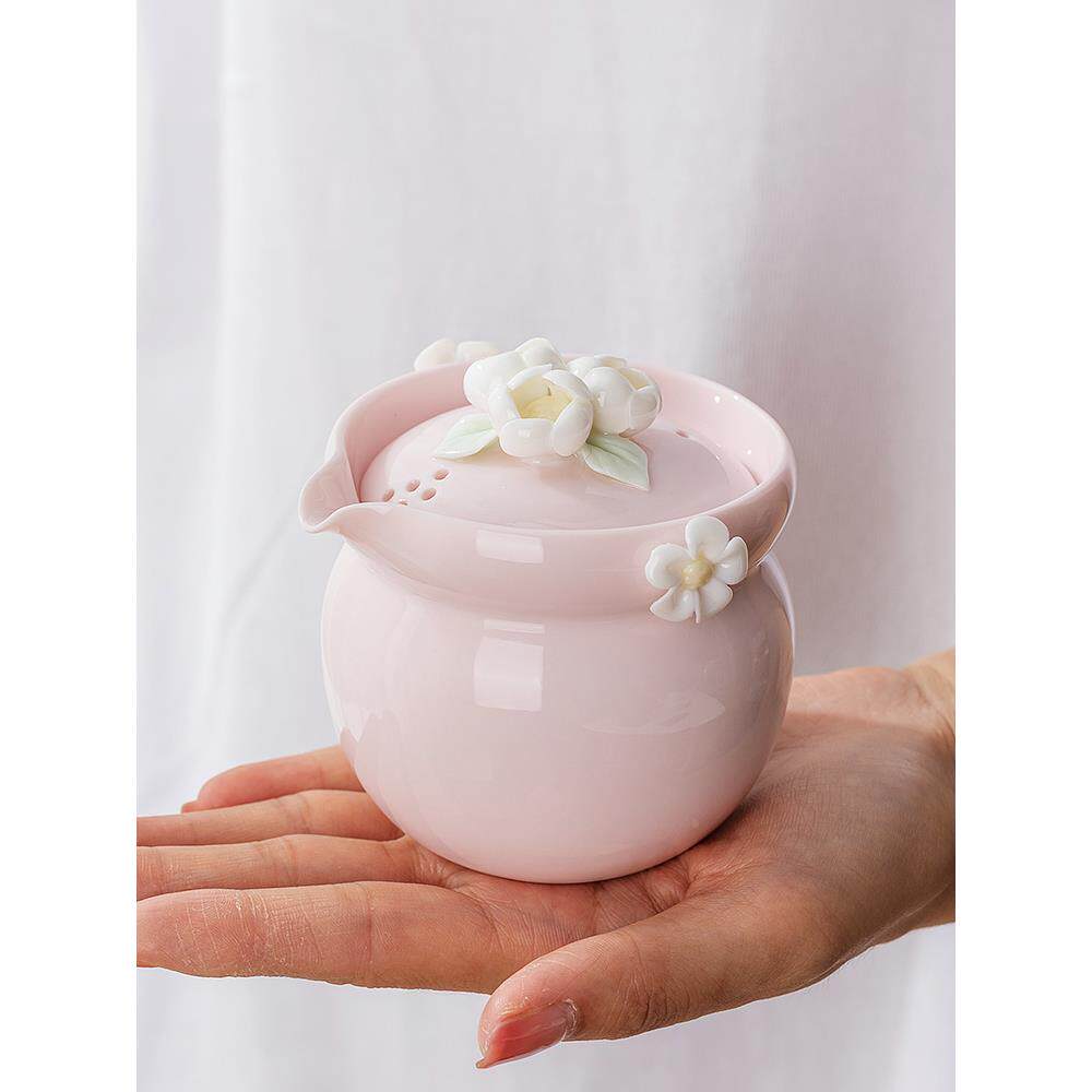一品仟单堂陶HIA瓷小茶壶壶色功夫茶泡壶家用防烫手粉抓壶单人茶